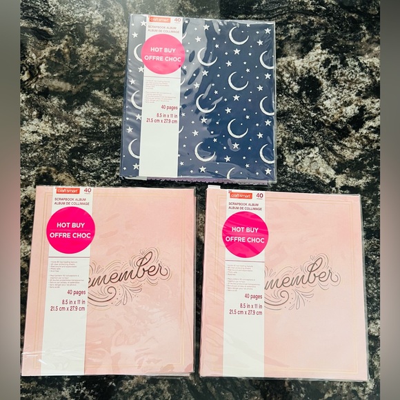 3x Craft Smart Scrapbook 40-page Albums NEW - Picture 1 of 8